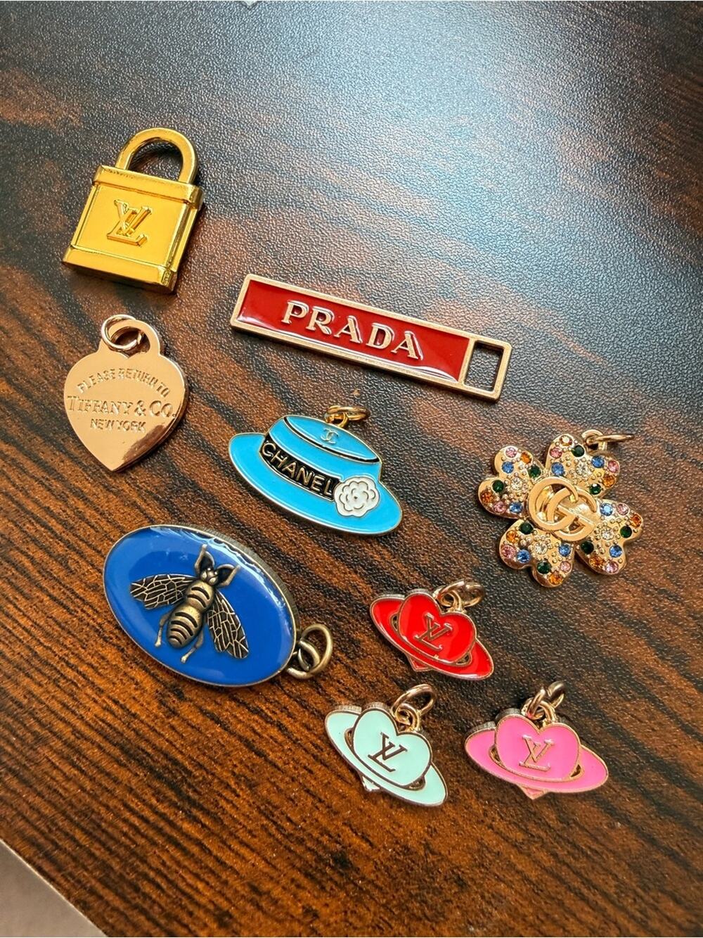 Vintage Assorted Designer Brand Charm DIY